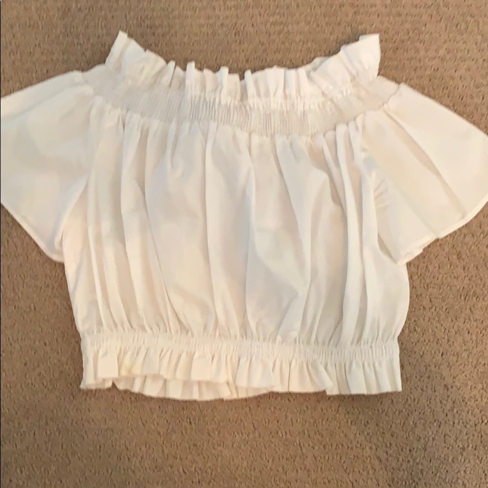 Over the shoulder crop top